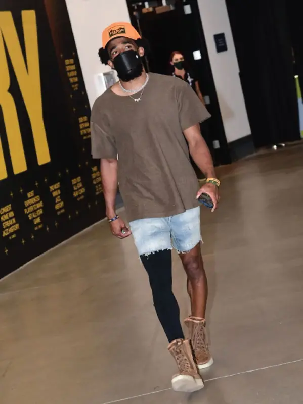 Mike Conley outfit in Fear of God and Saint Laurent, 2021