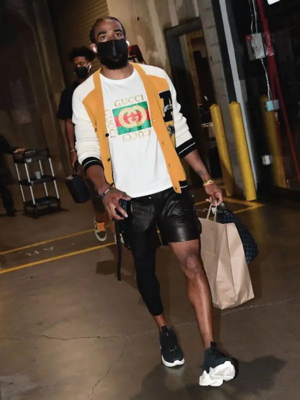 Mike Conley outfit in Amiri and Gucci, 2021