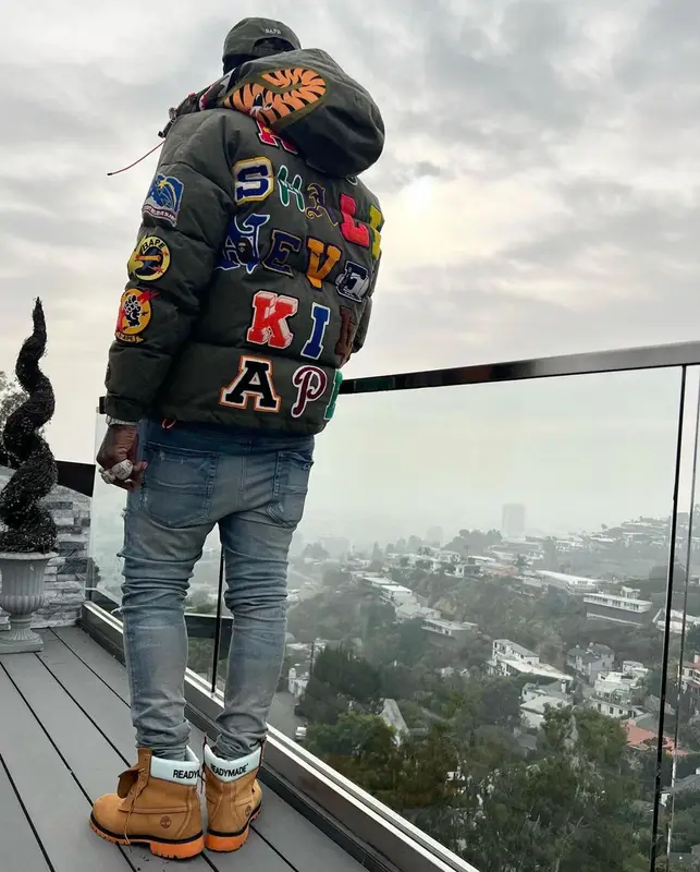 Moneybagg Yo outfit in Readymade, Amiri, and Bape, 2021