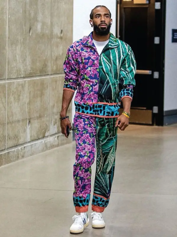 Mike Conley outfit in Dolce & Gabbana, Lanvin, and DJ Khaled Merch, 2021