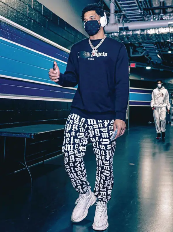 Bobby Shmurda outfit in Palm Angels and Balenciaga, 2021