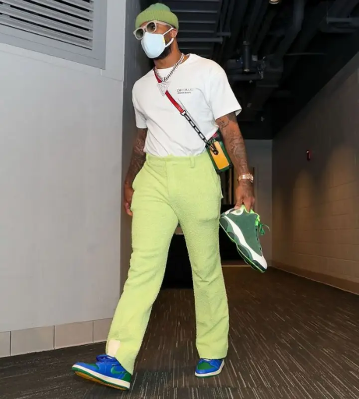 PJ Tucker outfit in Travis Scott Merch, The Elder Statesman, and Readymade, 2021