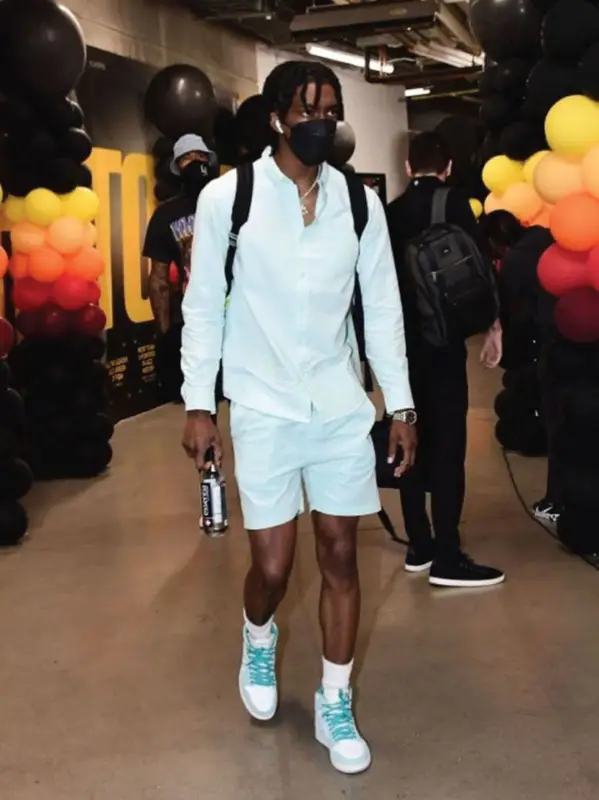 Terance Mann outfit in Colorful Standard and Jordan, 2021