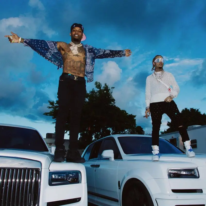 Tory Lanez outfit in Kapital, Amiri, and Louis Vuitton, 2021