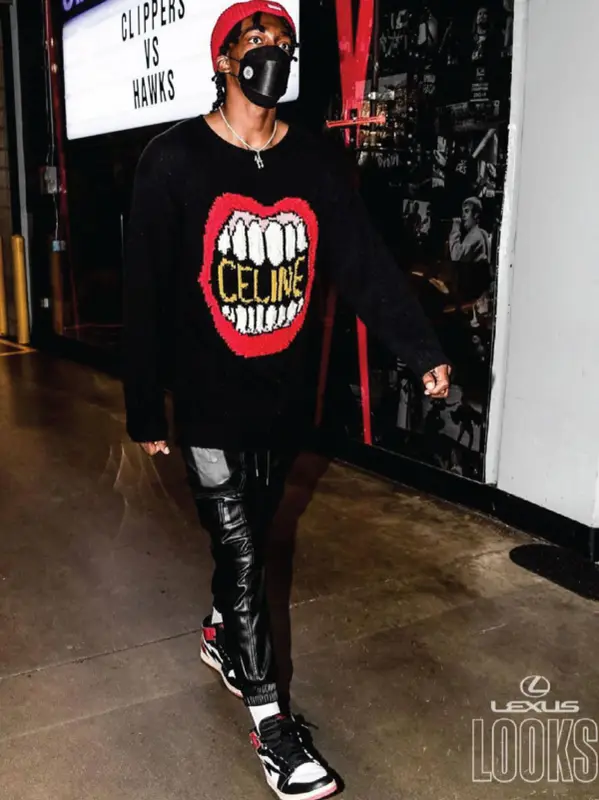 Terance Mann outfit in Nanushka, Reves Paris, and The Hundreds, 2021