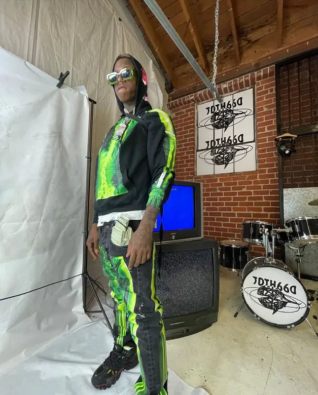 Famous Dex outfit in Toth660, Balenciaga, and Iets Frans, 2021