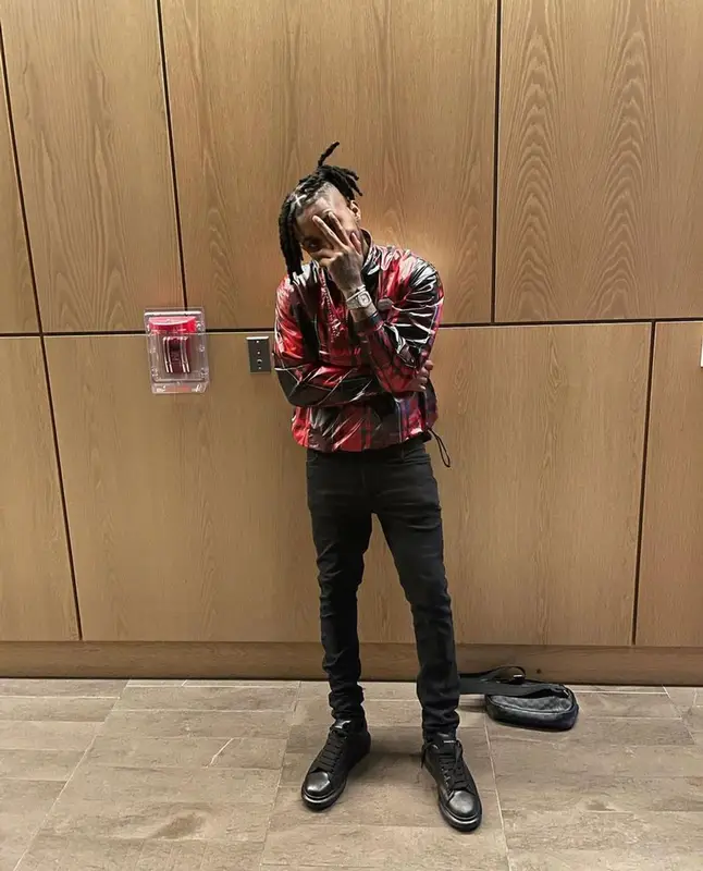 DDG outfit in Off-White, Amiri, and Alexander McQueen, 2021