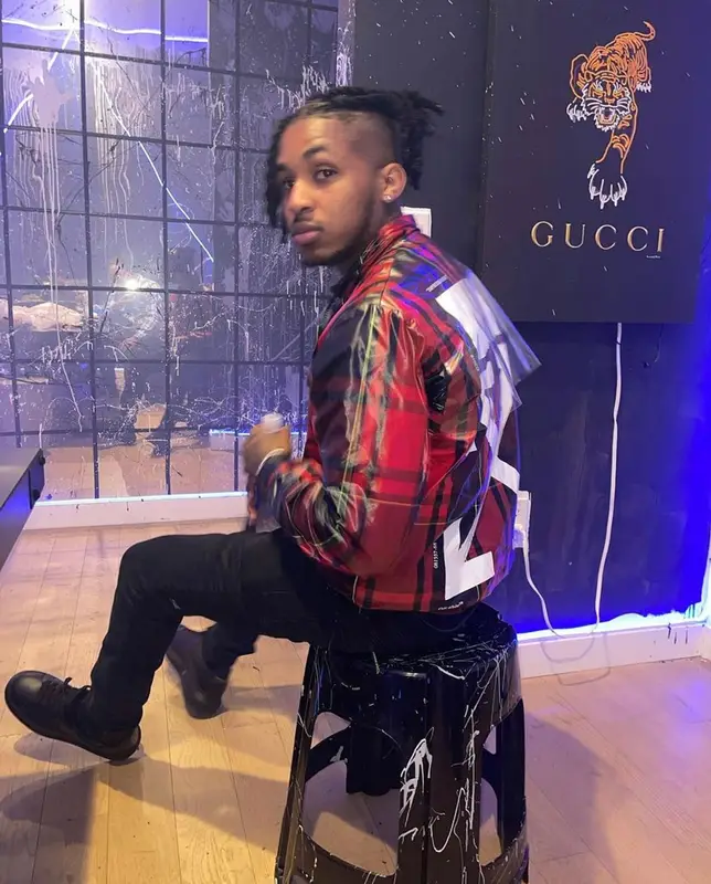 DDG outfit in Off-White, Amiri, and Alexander McQueen, 2021