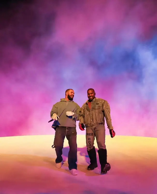 Kanye West outfit in Vintage, Balenciaga, and Kanye West Merch, 2021