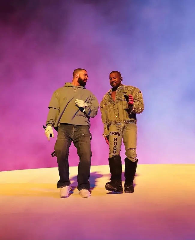 Kanye West outfit in Vintage, Balenciaga, and Kanye West Merch, 2021