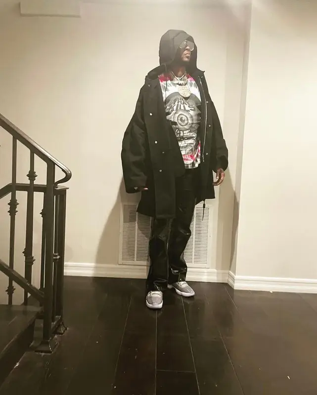 2 Chainz outfit in Raf Simons, Gallery Dept., and Louis Vuitton, 2021