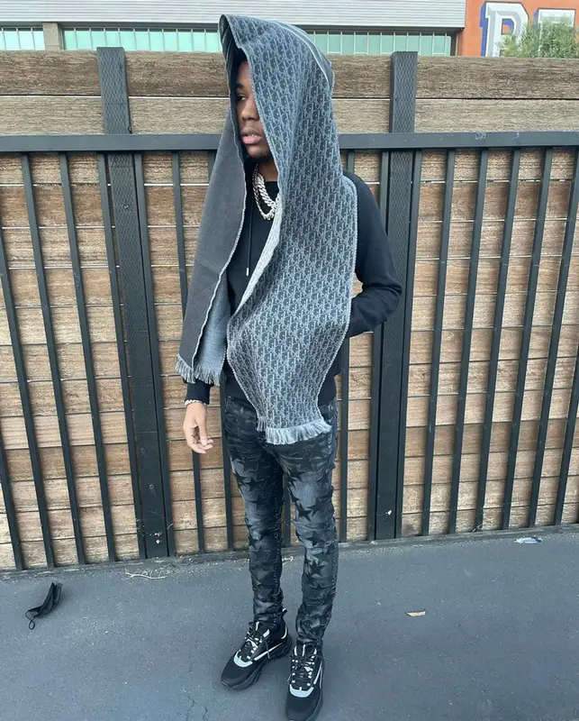 Nardo Wick outfit in Amiri, Dior, and Chemist, 2021