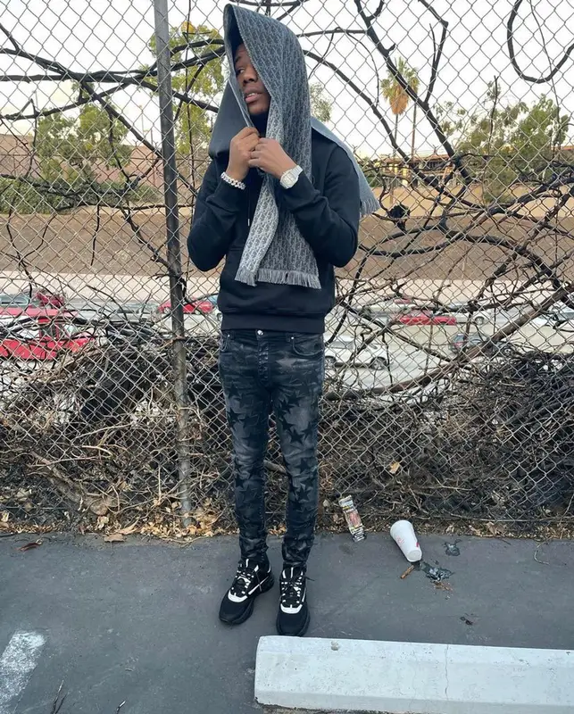 Nardo Wick outfit in Amiri, Dior, and Chemist, 2021