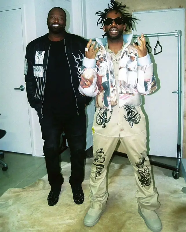 Juicy J outfit in Cough Syrup, 2021