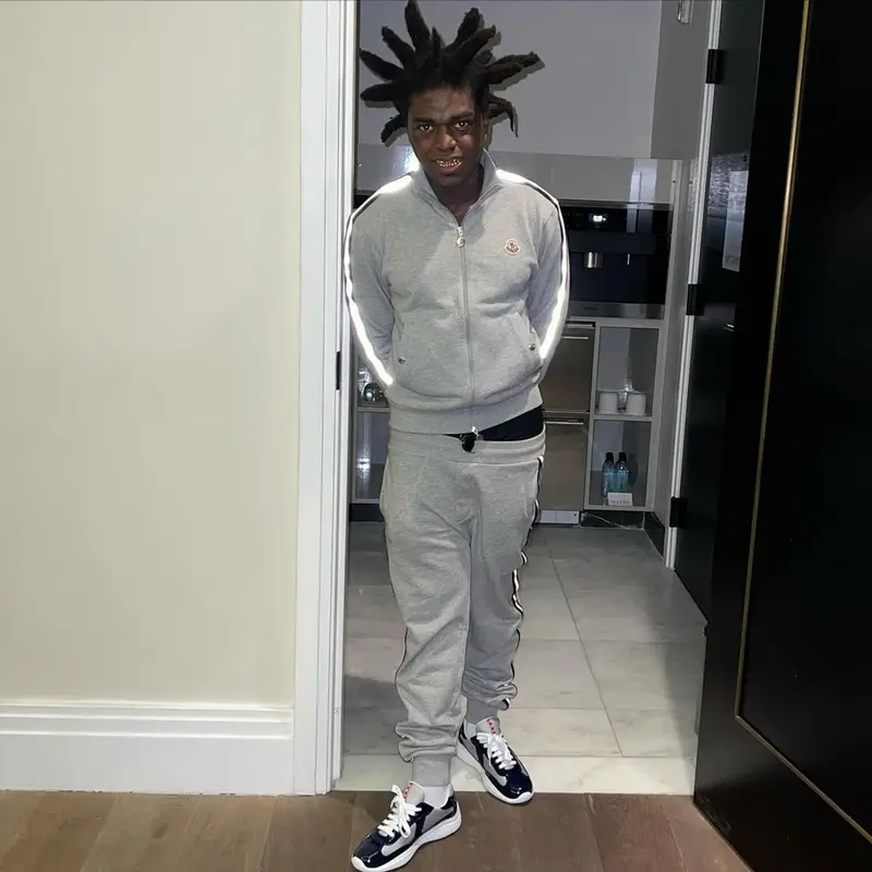 Kodak Black outfit in Moncler and Prada, 2021
