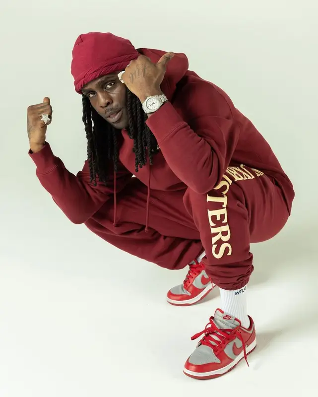 Chief Keef outfit in Wckdthghts and Nike, 2021