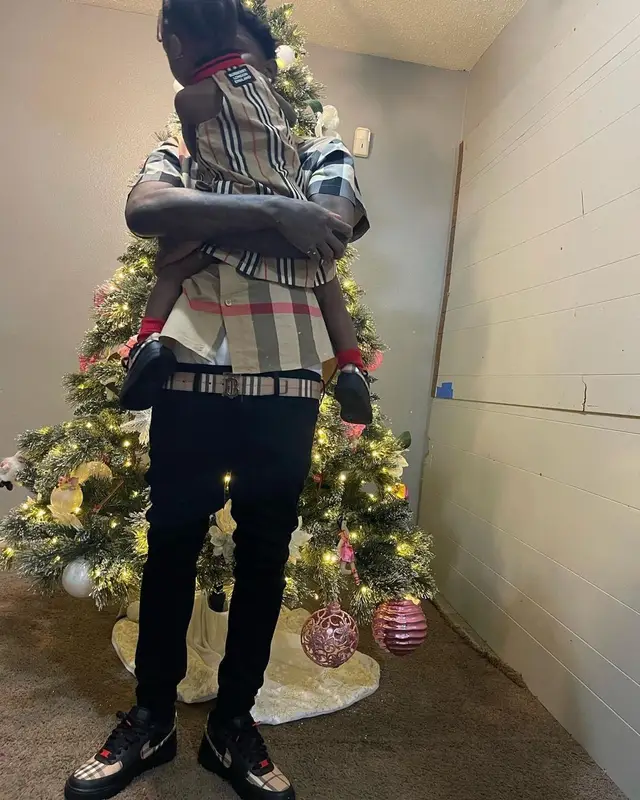 Quando Rondo outfit in Burberry and Amiri, 2021