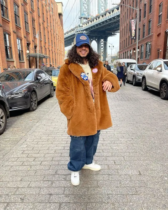 Russ outfit in Liberal Youth Ministry, Marcelo Burlon County of Milan, and Bape, 2021