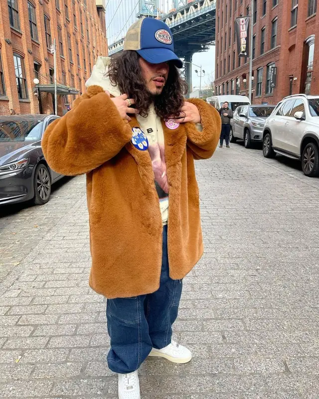Russ outfit in Liberal Youth Ministry, Marcelo Burlon County of Milan, and Bape, 2021