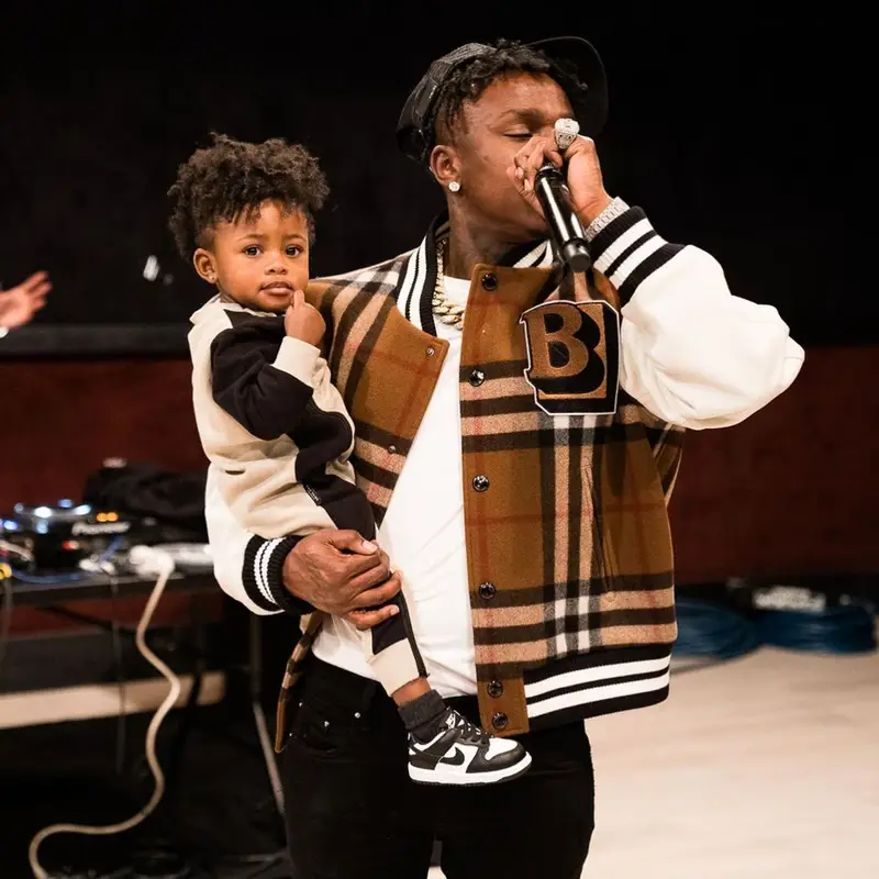 DaBaby outfit in Burberry, Amiri, and Playboy, 2021