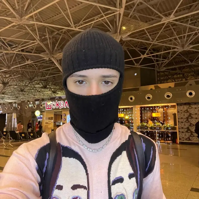 Slava Marlow outfit in Raf Simons, Kapital, and Off-White, 2021