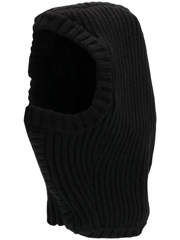 Off-White Ribbed Balaclava In Black $405