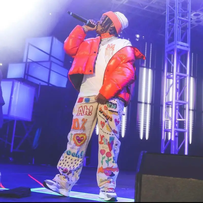 42 Dugg outfit in Moncler, Prada, and Dior, 2021