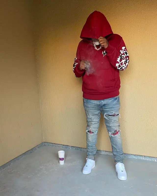 Ballout outfit in Amiri and Nike, 2021