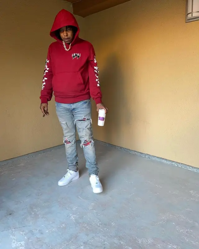 Ballout outfit in Amiri and Nike, 2021