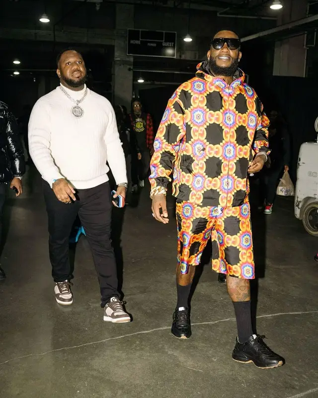 Gucci Mane outfit in Gucci and Celine, 2021