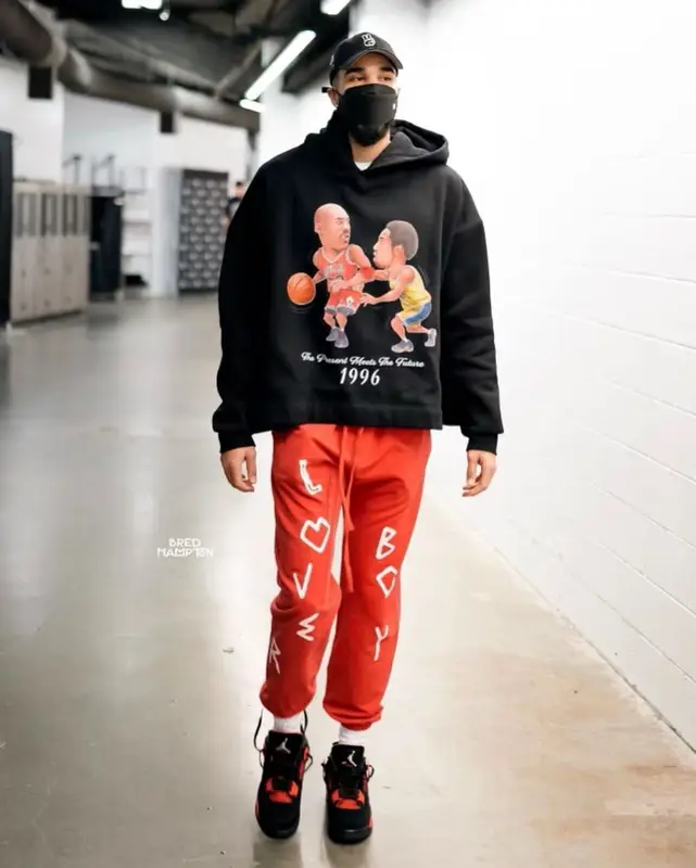 Jayson Tatum outfit in Do Not Disturb., Jordan, and Henry Mask, 2021