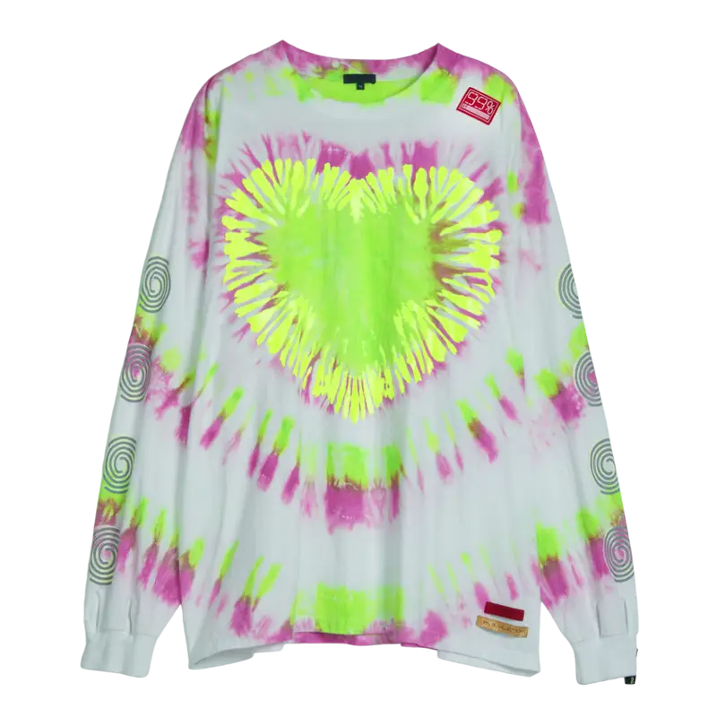 99%IS " 1%Ove " Tie-Dye Long Sleeve T-Shirt $495