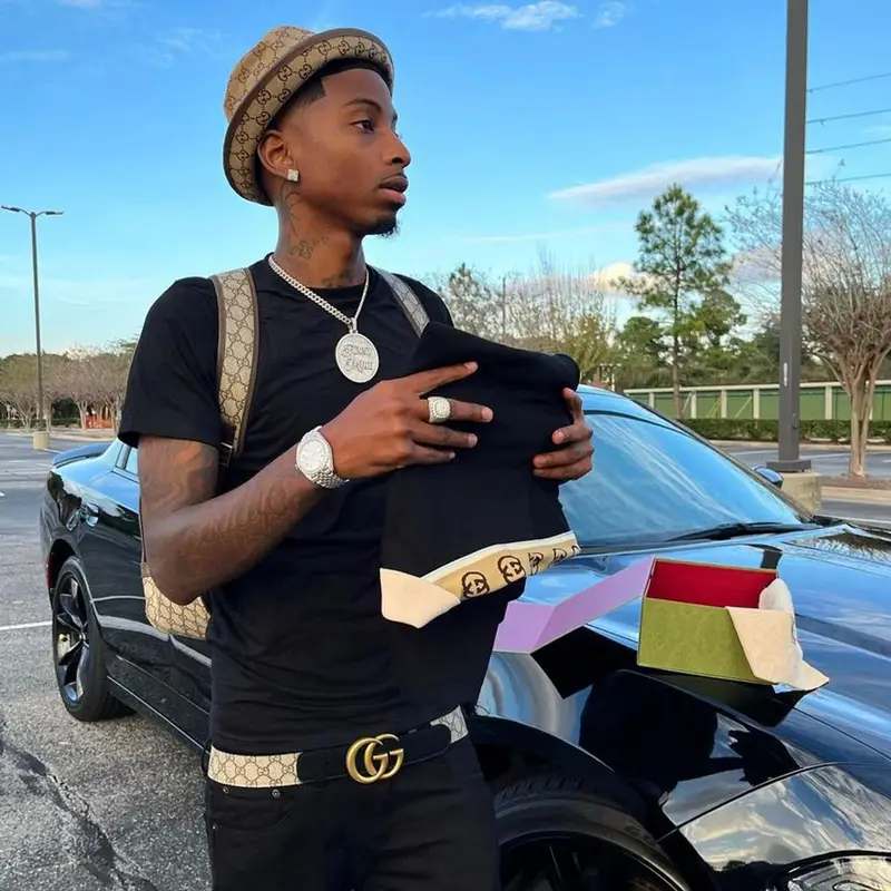 Funny Mike outfit in Amiri and Gucci, 2021