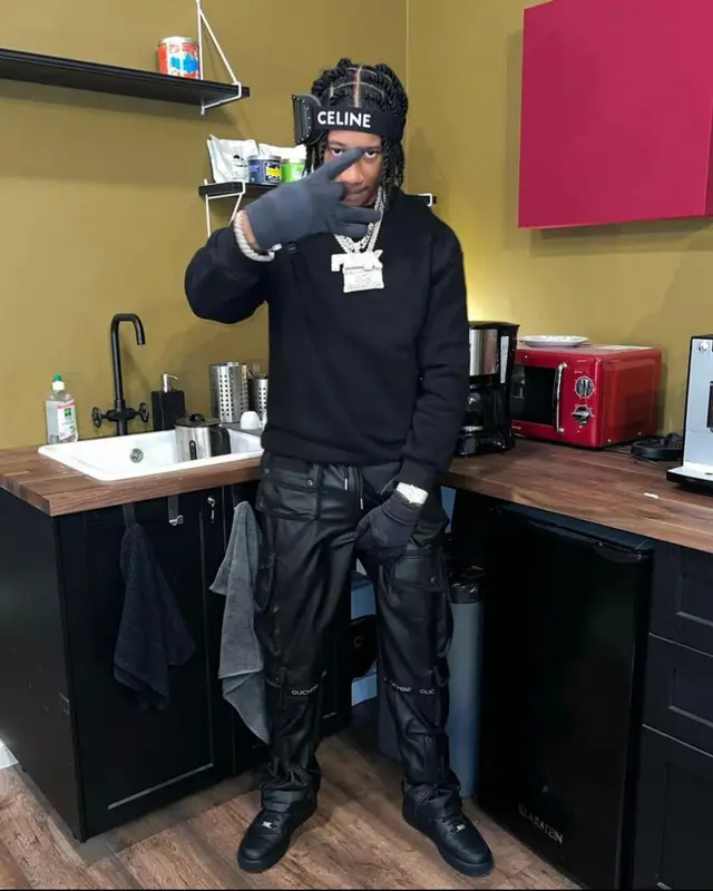 Digga D outfit in Nike, Celine, and The North Face, 2021