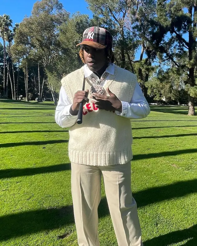 Don Toliver outfit in IceCream, New Era, and Kith, 2021