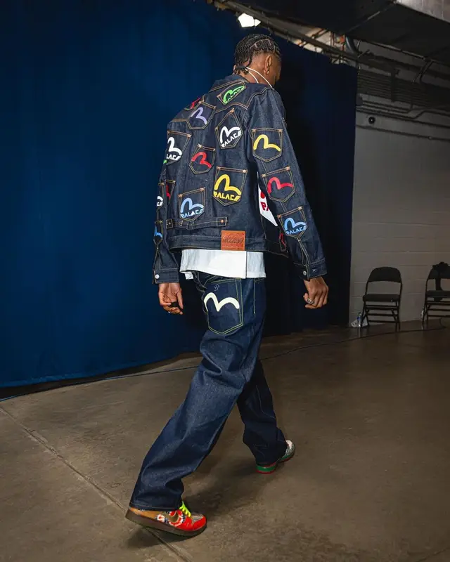 Shai outfit in Palace, Nike, and Evisu, 2021