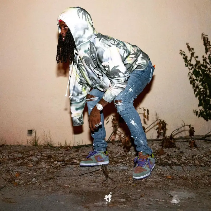 Chief Keef outfit in Palm Angels and Nike, 2021