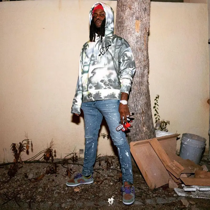 Chief Keef outfit in Palm Angels and Nike, 2021