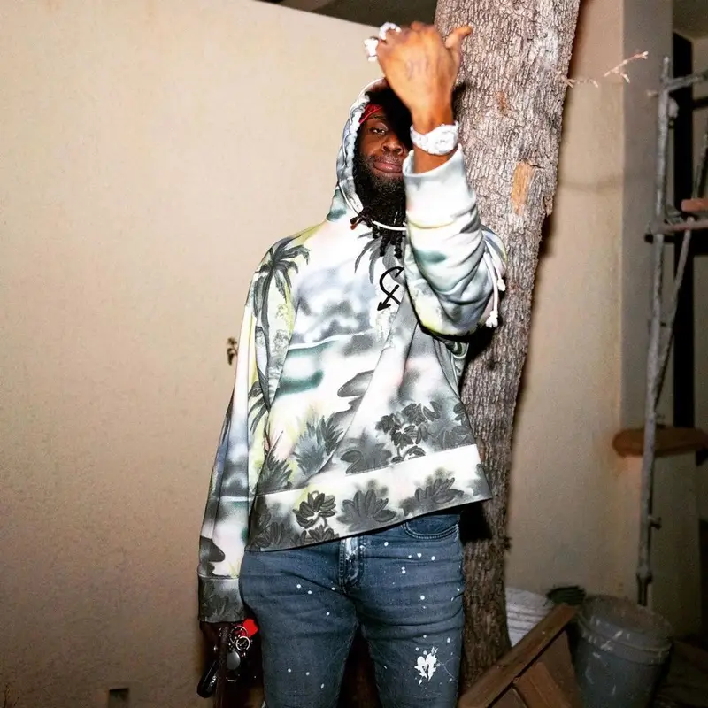 Chief Keef outfit in Palm Angels and Nike, 2021