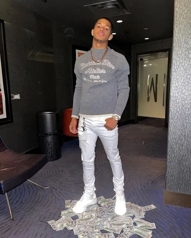 YK Osiris outfit in Dior, Amiri, and Louis Vuitton, 2021