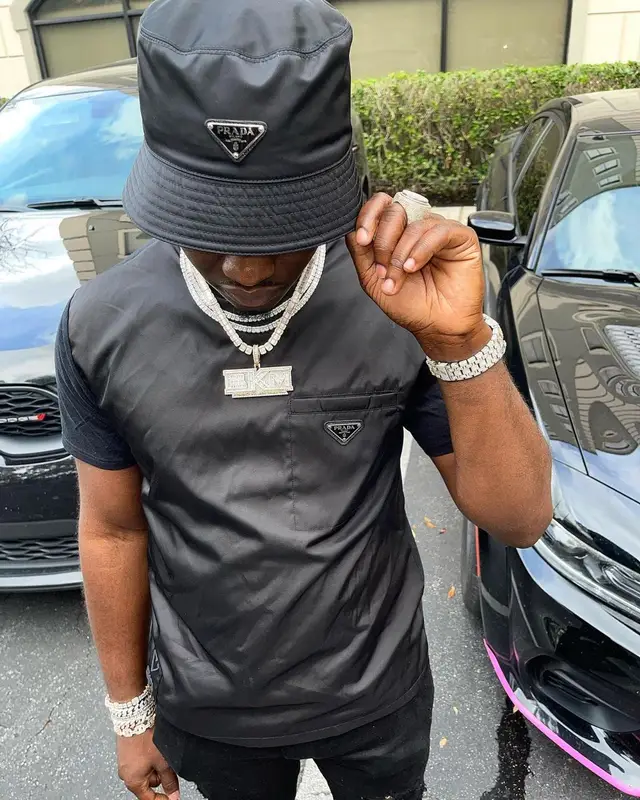 Bankroll Freddie outfit in Amiri and Prada, 2021