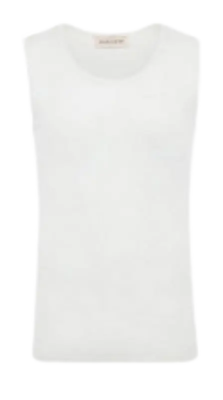 Alexander McQueen White Ribbed Tank Top $260