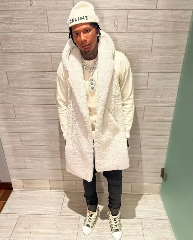 Moneybagg Yo outfit in Amiri, Louis Vuitton, and Celine, 2021