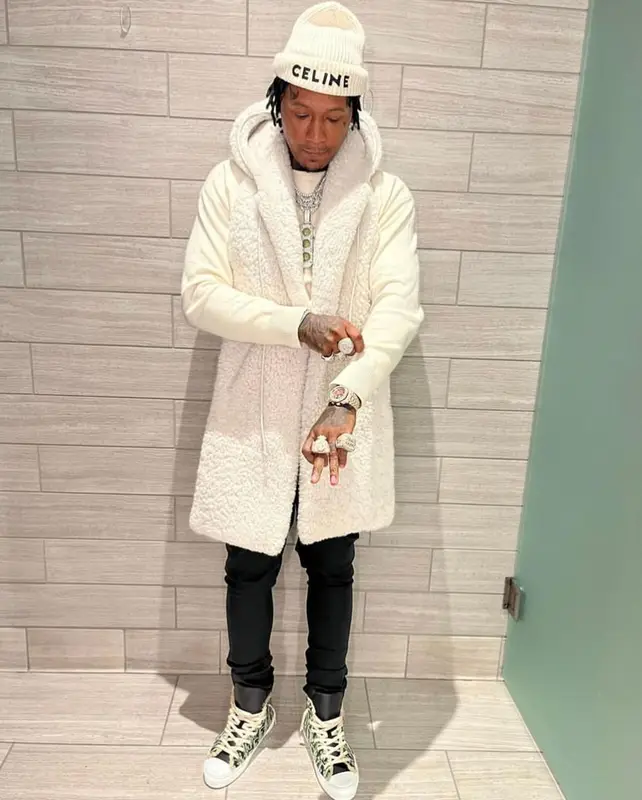 Moneybagg Yo outfit in Amiri, Louis Vuitton, and Celine, 2021