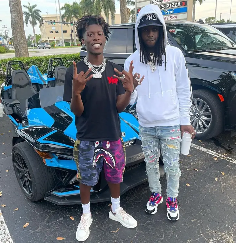 Chief Keef outfit in Off-White, Amiri, and Dior, 2021