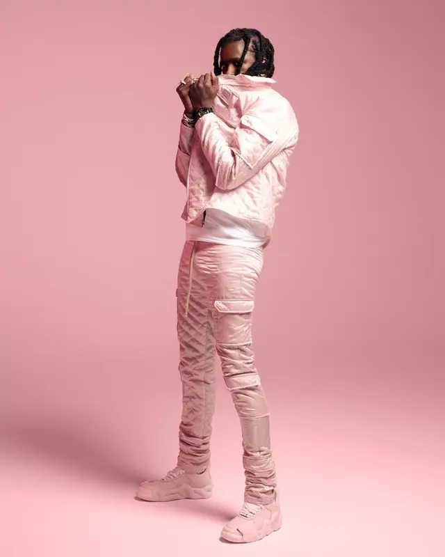 Young Thug outfit in Giuseppe Zanotti and Young Thug Merch, 2021