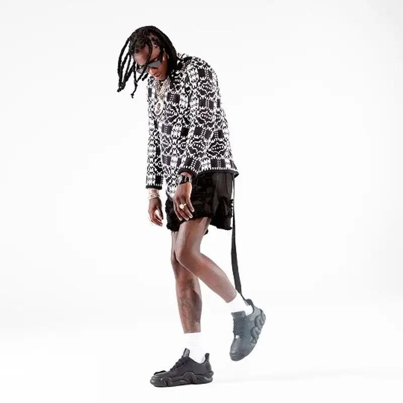 Young Thug outfit in Comme Des Garcons, Rick Owens, and Jacquemus, 2021