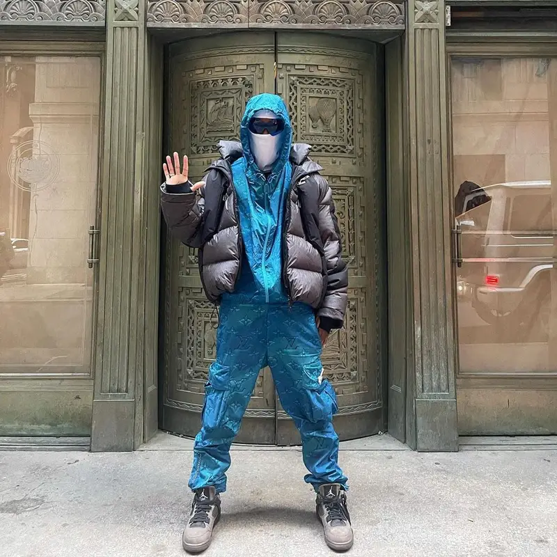Bloody Osiris outfit in Louis Vuitton and Balenciaga, 2021