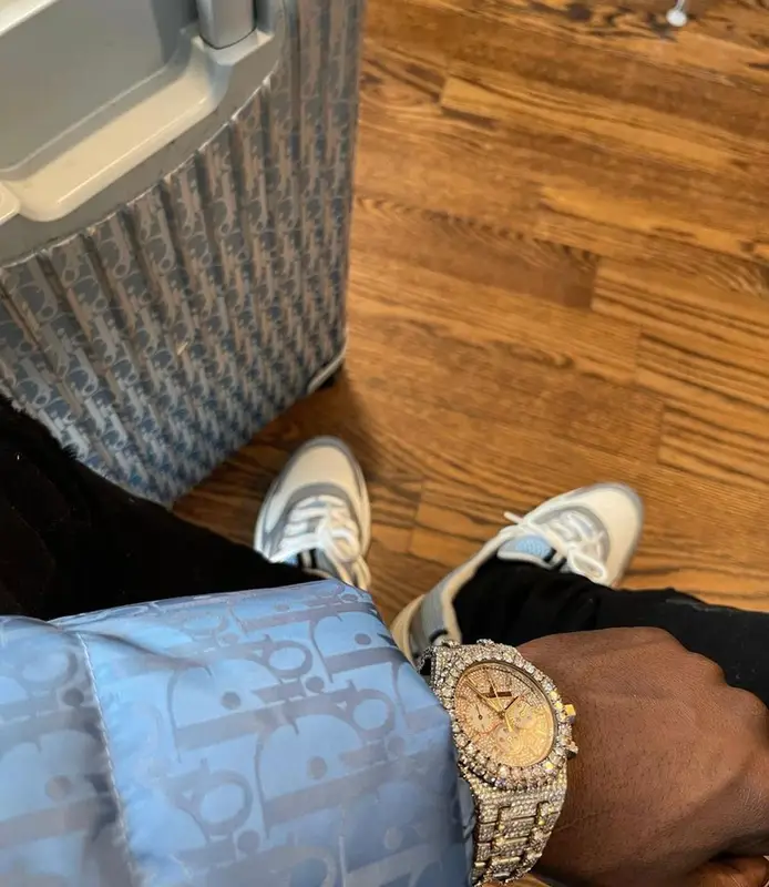 Jackboy outfit in Dior, Off-White, and Amiri, 2021