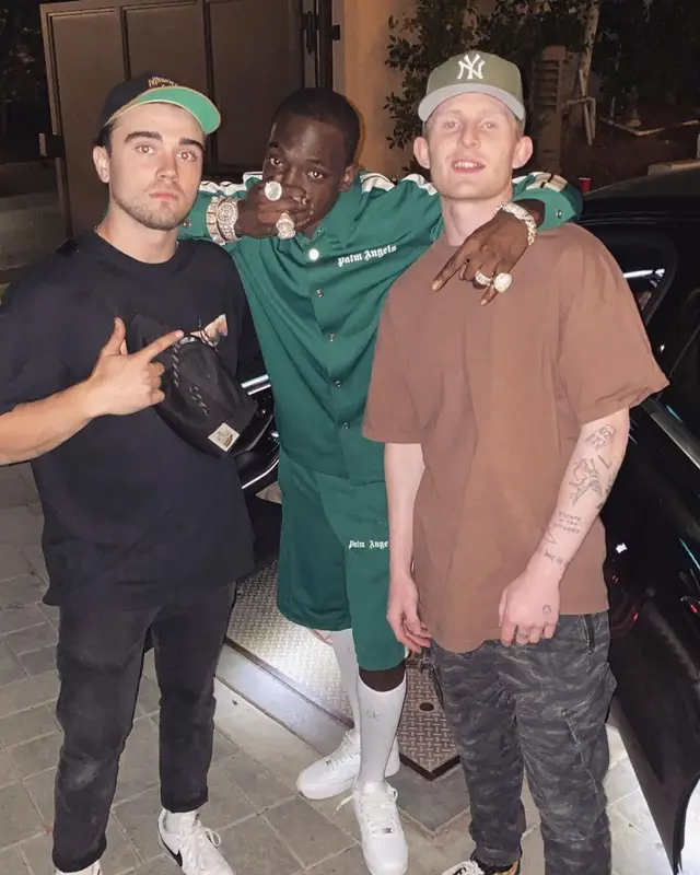 Bobby Shmurda outfit in Palm Angels, Polo Ralph Lauren, and Calvin Klein, 2021